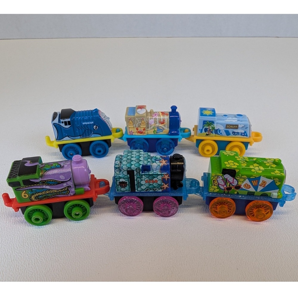 Thomas and Friends Minis Ocean Beach Summer Vacation "Rare Colors" Set Lot of 6